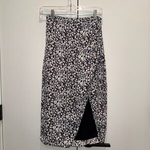 Abercrombie Floral Women's Midi Slit Skirt XS